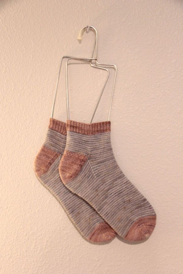 Blue, White, and Pink Socks