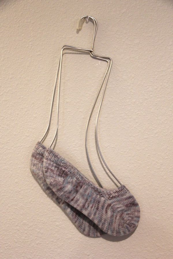 Grey, Blue, and Purple Socks